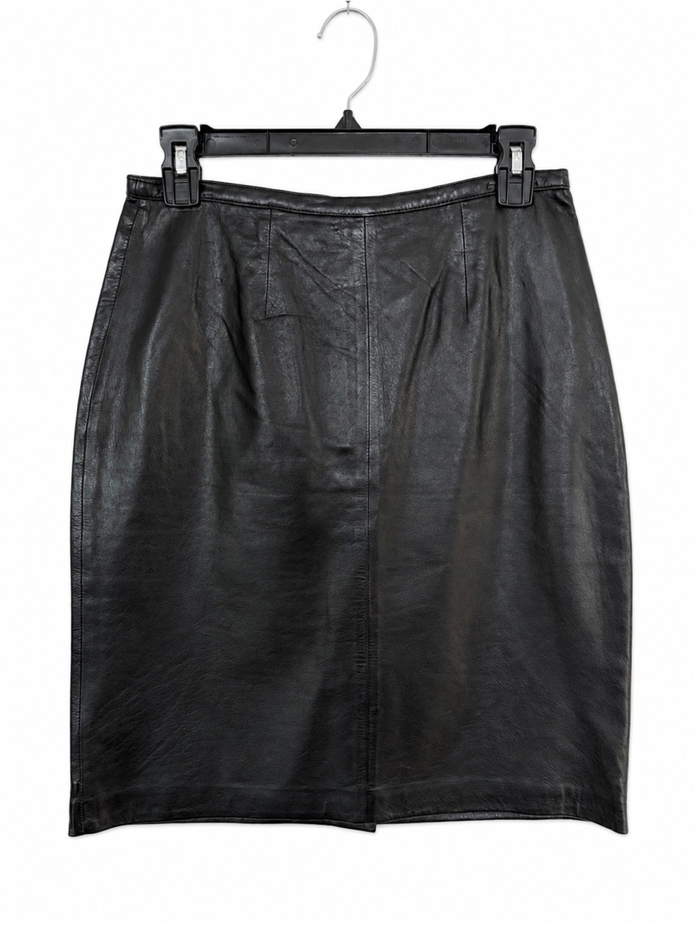 Vintage Mixit Genuine Leather Straight Pencil Skirt Black Y2K Minimalist Size 6 - Picture 5 of 16